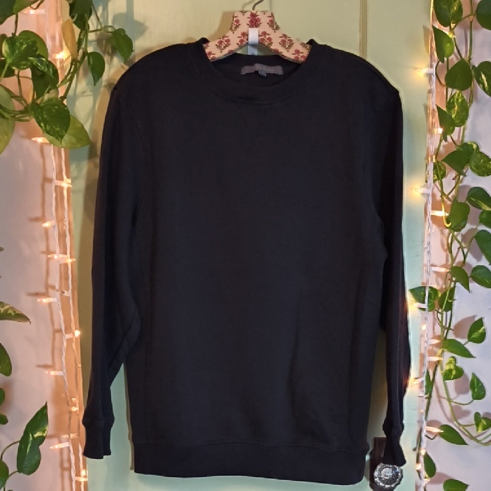Men's Royal Class Basic Black Crewneck Sweatshirt S